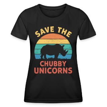 Rhinocéros Rhinocéros - T-shirt sport Femme - noir - Devant - AI Model Female 172 light (172cm)