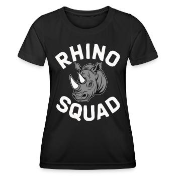 Rhinocéros Rhinocéros - T-shirt sport Femme - noir - Devant - AI Model Female 172 light (172cm)