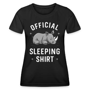 Rhinocéros Rhinocéros - T-shirt sport Femme - noir - Devant - AI Model Female 172 light (172cm)