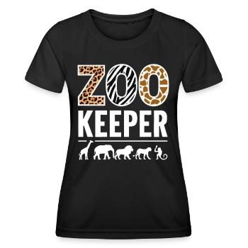 Animaux du zoo Gardien de zoo - T-shirt sport Femme - noir - Devant - AI Model Female 172 light (172cm)