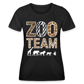 Animaux du zoo Gardien de zoo - T-shirt sport Femme - noir - Devant - AI Model Female 172 light (172cm)