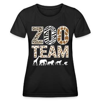 Animaux du zoo Gardien de zoo - T-shirt sport Femme - noir - Devant - AI Model Female 172 light (172cm)
