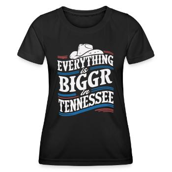Tennessee, États-Unis, Amérique - T-shirt sport Femme - noir - Devant - AI Model Female 172 light (172cm)