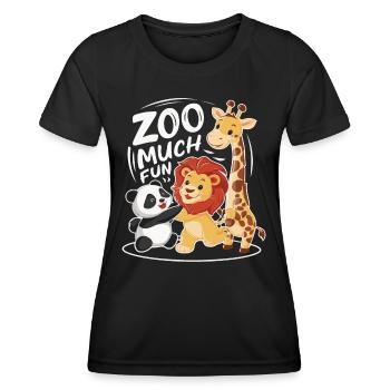 Animaux du zoo Gardien de zoo - T-shirt sport Femme - noir - Devant - AI Model Female 172 light (172cm)