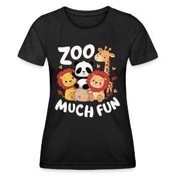 Animaux du zoo Gardien de zoo - T-shirt sport Femme - noir - Devant - AI Model Female 172 light (172cm)