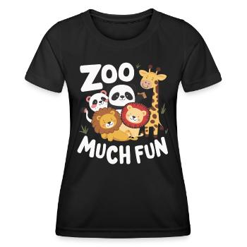 Animaux du zoo Gardien de zoo - T-shirt sport Femme - noir - Devant - AI Model Female 172 light (172cm)