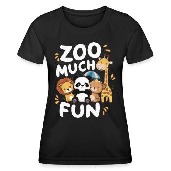 Animaux du zoo Gardien de zoo - T-shirt sport Femme - noir - Devant - AI Model Female 172 light (172cm)
