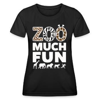 Animaux du zoo Gardien de zoo - T-shirt sport Femme - noir - Devant - AI Model Female 172 light (172cm)