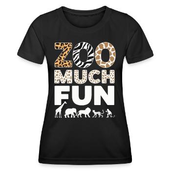 Animaux du zoo Gardien de zoo - T-shirt sport Femme - noir - Devant - AI Model Female 172 light (172cm)
