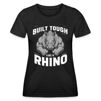 Rhinocéros Rhinocéros - T-shirt sport Femme - noir - Devant - AI Model Female 172 light (172cm)