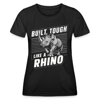 Rhinocéros Rhinocéros - T-shirt sport Femme - noir - Devant - AI Model Female 172 light (172cm)
