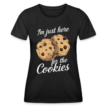 Cookies Cookie Keks Kekse Schokolade - Frauen Funktions-T-Shirt - Schwarz - Vorne - AI Model Female 172 light (172cm)