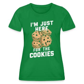 Cookies Cookie Biscuits Biscuits Chocolate - Women's Functional T-Shirt - kelly green - Front - AI Model Female 172 dark (172cm)