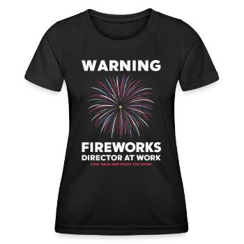 Pyrotechniker Feuerwerk Pyrotechnik - Frauen Funktions-T-Shirt - Schwarz - Vorne - AI Model Female 172 light (172cm)