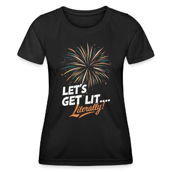 Pyrotechnics Fireworks Pyrotechnics - Women's Functional T-Shirt - black - Front - AI Model Female 172 light (172cm)