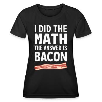 Bacon Breakfast Bacon - Women's Functional T-Shirt - black - Front - AI Model Female 172 light (172cm)
