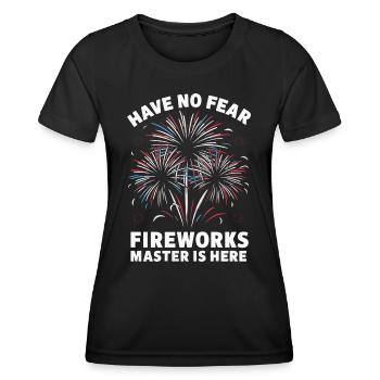 Pyrotechniker Feuerwerk Pyrotechnik - Frauen Funktions-T-Shirt - Schwarz - Vorne - AI Model Female 172 light (172cm)