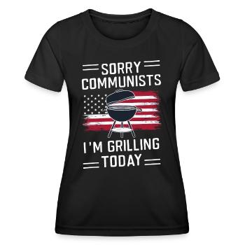 Grill Grillen Griller BBQ Barbecue - Frauen Funktions-T-Shirt - Schwarz - Vorne - AI Model Female 172 light (172cm)