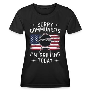Grill Grillen Griller BBQ Barbecue - Frauen Funktions-T-Shirt - Schwarz - Vorne - AI Model Female 172 light (172cm)