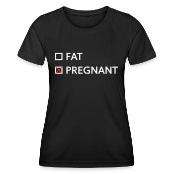 Grossesse Grossesse Accouchement - T-shirt sport Femme - noir - Devant - AI Model Female 172 light (172cm)