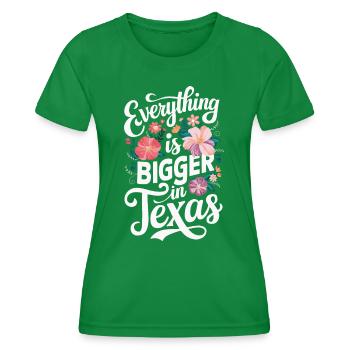 Texas State Texans Texas - Women's Functional T-Shirt - kelly green - Front - AI Model Female 172 dark (172cm)