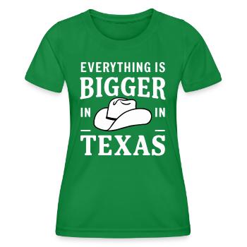 Texas State Texans Texas - Women's Functional T-Shirt - kelly green - Front - AI Model Female 172 dark (172cm)