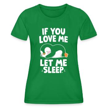 Pinguin Pinguine Tier - Frauen Funktions-T-Shirt - Kelly Green - Vorne - AI Model Female 172 dark (172cm)