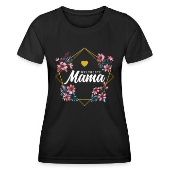 Weltbeste Mama - Frauen Funktions-T-Shirt - Schwarz - Vorne - AI Model Female 172 light (172cm)
