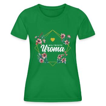 Weltbeste Uroma - Frauen Funktions-T-Shirt - Kelly Green - Vorne - AI Model Female 172 dark (172cm)