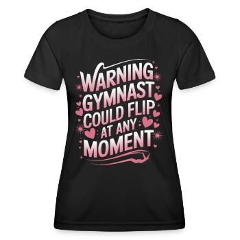 Turnen Turner Gymnastik - Frauen Funktions-T-Shirt - Schwarz - Vorne - AI Model Female 172 light (172cm)