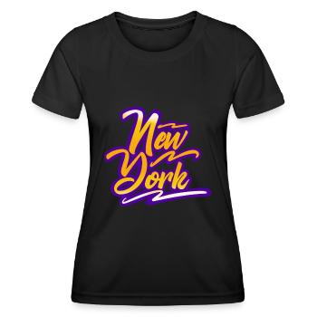 New York - T-shirt sport Femme - noir - Devant - AI Model Female 172 light (172cm)