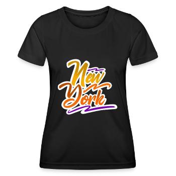 New York - T-shirt sport Femme - noir - Devant - AI Model Female 172 light (172cm)