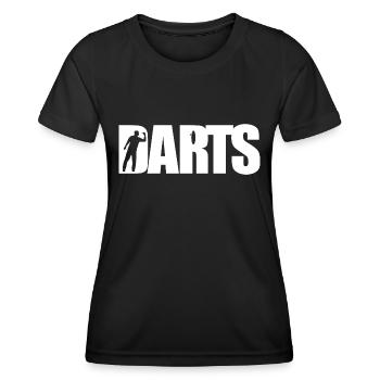 Darts Classics - Silhouette - Dartfan Darts Player - T-shirt sport Femme - noir - Devant - AI Model Female 172 light (172cm)