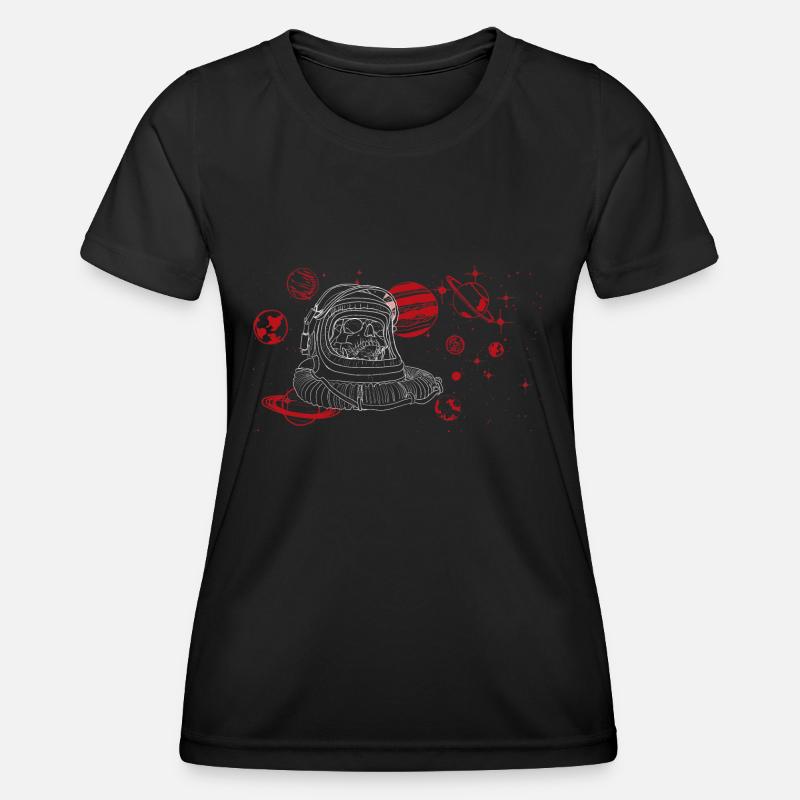 Mute cry in space, white - Women's Functional T-Shirt - black