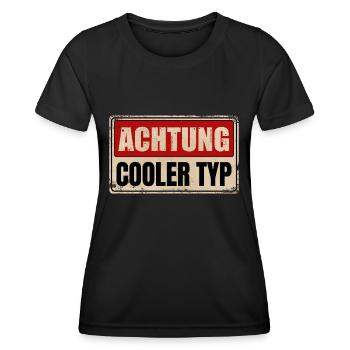 COOLER TYP - Frauen Funktions-T-Shirt - Schwarz - Vorne - AI Model Female 172 light (172cm)