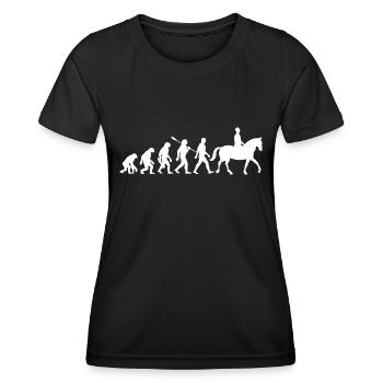 Evolution Riding - Chevaux - Dressage - T-shirt sport Femme - noir - Devant - AI Model Female 172 light (172cm)