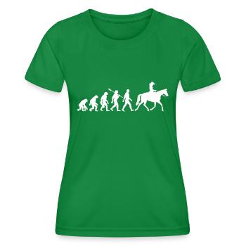 Evolution - Reiterin - Western Reiten - Frauen Funktions-T-Shirt - Kelly Green - Vorne - AI Model Female 172 dark (172cm)