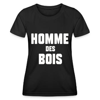 Homme des bois - T-shirt sport Femme - noir - Devant - AI Model Female 172 light (172cm)