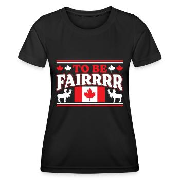 Fête du Canada Pays Nationalité Feuille d’érable Canadien - T-shirt sport Femme - noir - Devant - AI Model Female 172 light (172cm)