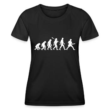 Evolution Gitarrist Rockmusiker - Frauen Funktions-T-Shirt - Schwarz - Vorne - AI Model Female 172 light (172cm)