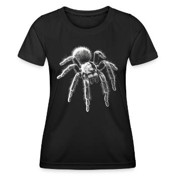 Vogelspinne Portrait Spinne Spinnen Tiere - Frauen Funktions-T-Shirt - Schwarz - Vorne - AI Model Female 172 light (172cm)