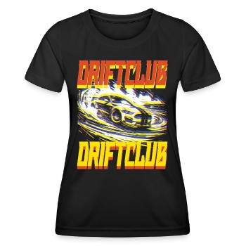 Voiture Drift - Style Retro Futuriste Course Auto - T-shirt sport Femme - noir - Devant - AI Model Female 172 light (172cm)