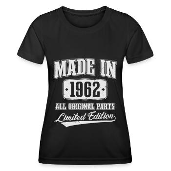 1962 Jahrgang geboren Vintage Geburtstag Geschenk - Frauen Funktions-T-Shirt - Schwarz - Vorne - AI Model Female 172 light (172cm)