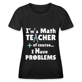 Ich bin Mathelehrer - Frauen Funktions-T-Shirt - Schwarz - Vorne - AI Model Female 172 light (172cm)