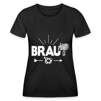 Braut Hochzeit Heirat Kostüm Gruppenoutfit - Frauen Funktions-T-Shirt - Schwarz - Vorne - AI Model Female 172 light (172cm)