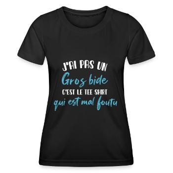 Ich habe keinen dicken Bauch, es ist das Geschenk-T-Shirt - Frauen Funktions-T-Shirt - Schwarz - Vorne - AI Model Female 172 light (172cm)