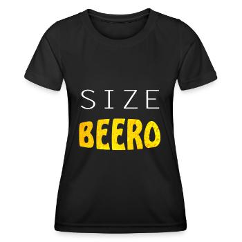 size beero beer lustiger Bier Spruch - Frauen Funktions-T-Shirt - Schwarz - Vorne - AI Model Female 172 light (172cm)