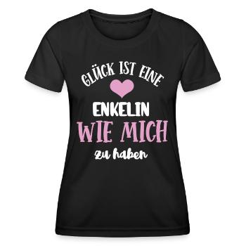 Glück Ist Eine Enkelin Wie Mich Zu Haben Enkelkind - Frauen Funktions-T-Shirt - Schwarz - Vorne - AI Model Female 172 light (172cm)