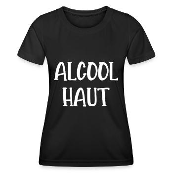 alcool haut - T-shirt sport Femme - noir - Devant - AI Model Female 172 light (172cm)