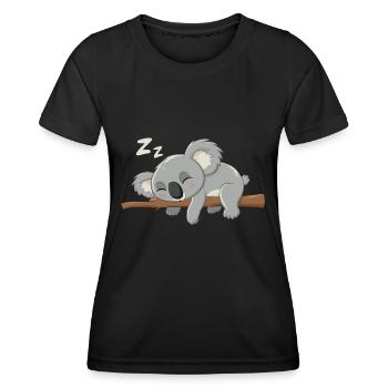Koala Koala Koala Ours Koala Animal - T-shirt sport Femme - noir - Devant - AI Model Female 172 light (172cm)